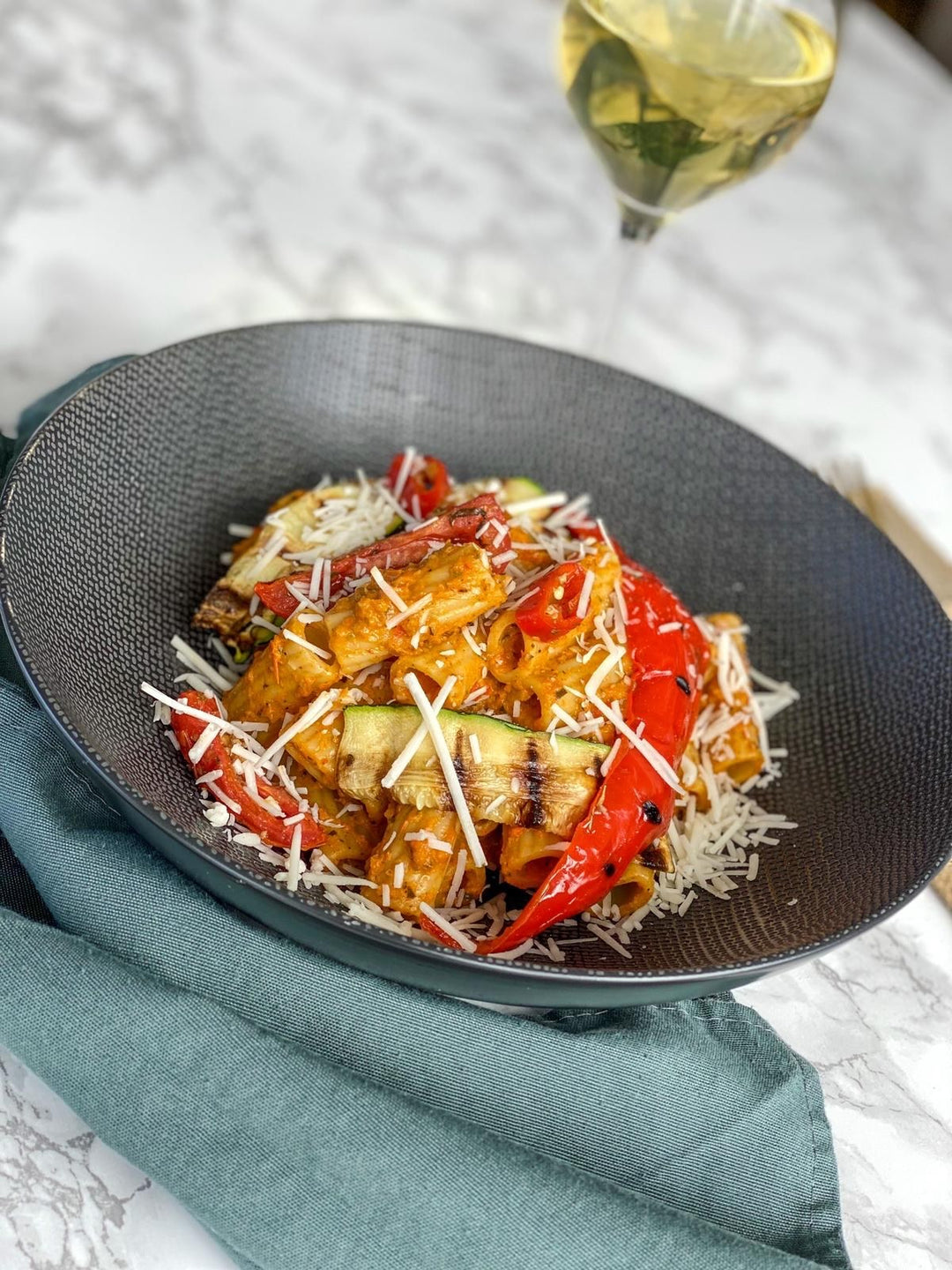 Vegan Fit Factors - Pasta met gegrilde groenten